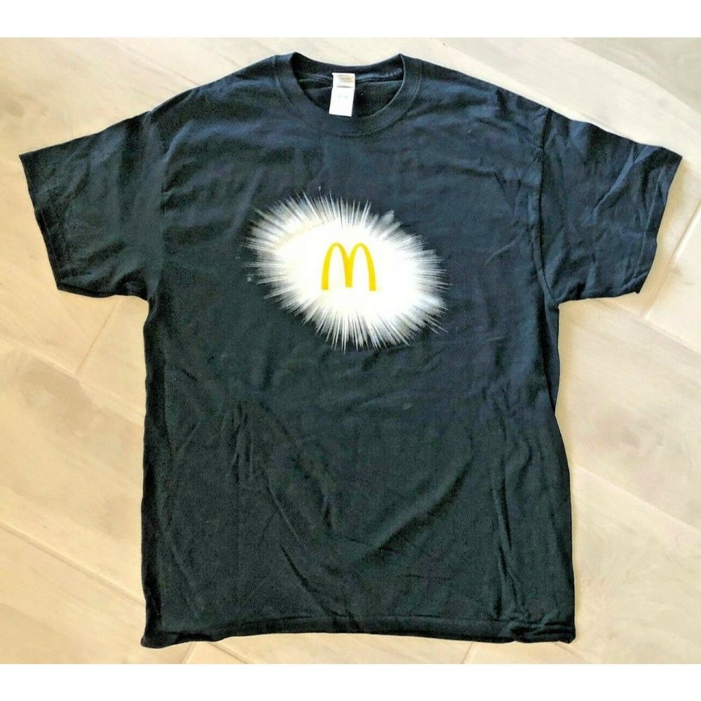 RARE NOS VINTAGE MCDONALD'S STARBURST LOGO UNISEX COTTON L LARGE T-SHIRT